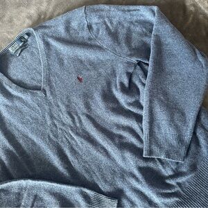 Polo by Ralph Lauren Blue V-Neck Sweater